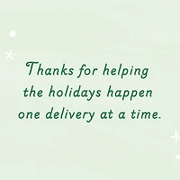 Special Delivery Christmas Thank-You Card for Mail Carrier for only USD 2.99 | Hallmark