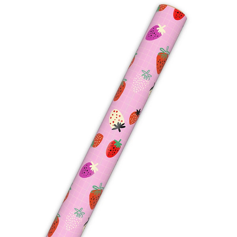 Strawberry-Scented Colorful Berries on Pink Wrapping Paper Roll, 15 sq. ft. for only USD 5.99 | Hallmark
