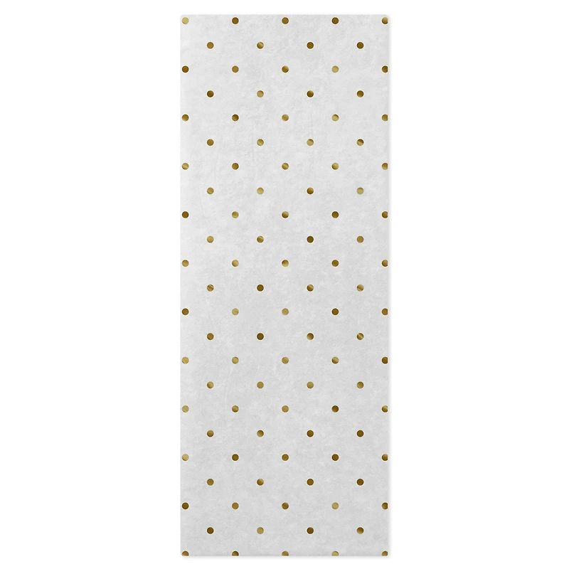 Gold Dots on White Holiday Tissue Paper, 6 sheets for only USD 1.99 | Hallmark
