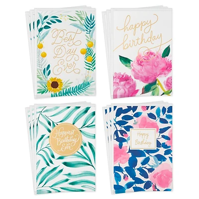 Assorted Floral Birthday Cards, Pack of 12 for only USD 7.99 | Hallmark