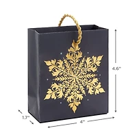 4.6" Elegant Gold Snowflake Holiday Gift Card Holder Mini Bag for only USD 3.49 | Hallmark