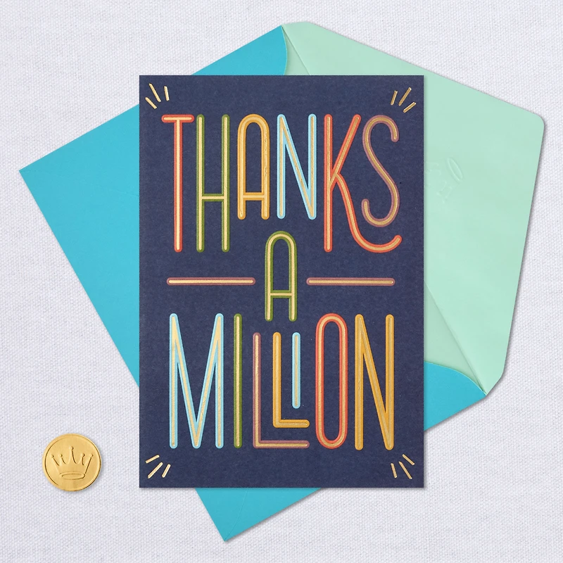 Thanks a Million Thank-You Card for only USD 2.99 | Hallmark