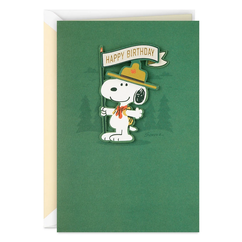 Peanuts® Beagle Scouts Snoopy Non-Stop Fun Birthday Card for only USD 7.59 | Hallmark