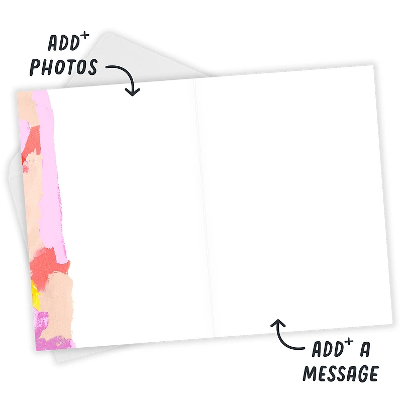 Personalized Snapshots on Pink Watercolor Photo Card for only USD 4.99 | Hallmark