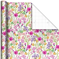 Spring Flowers on White Wrapping Paper Roll, 20 sq. ft. for only USD 4.99 | Hallmark