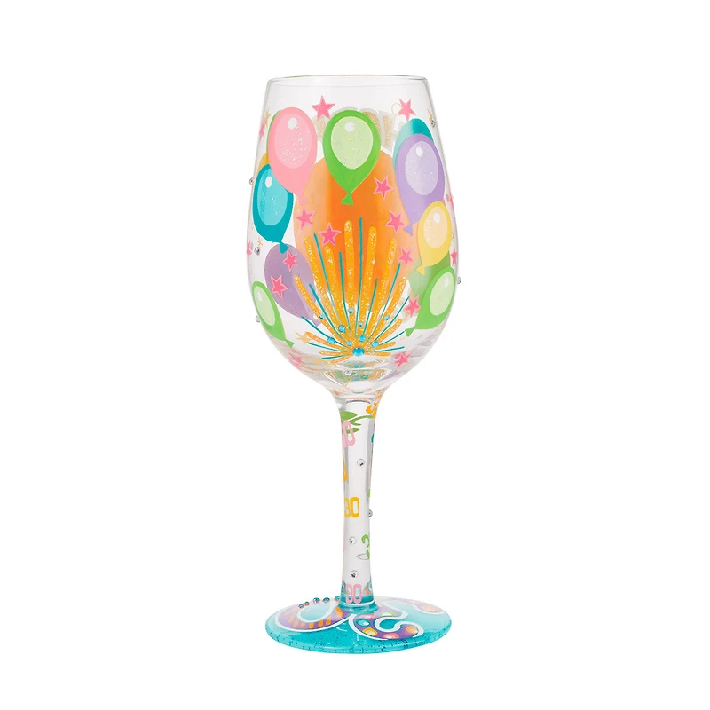 Lolita Happy 30th Birthday Handpainted Wine Glass, 15 oz. for only USD 34.99 | Hallmark