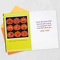Fun Pumpkin Faces Halloween Card With Stickers for Grandson for only USD 4.99 | Hallmark