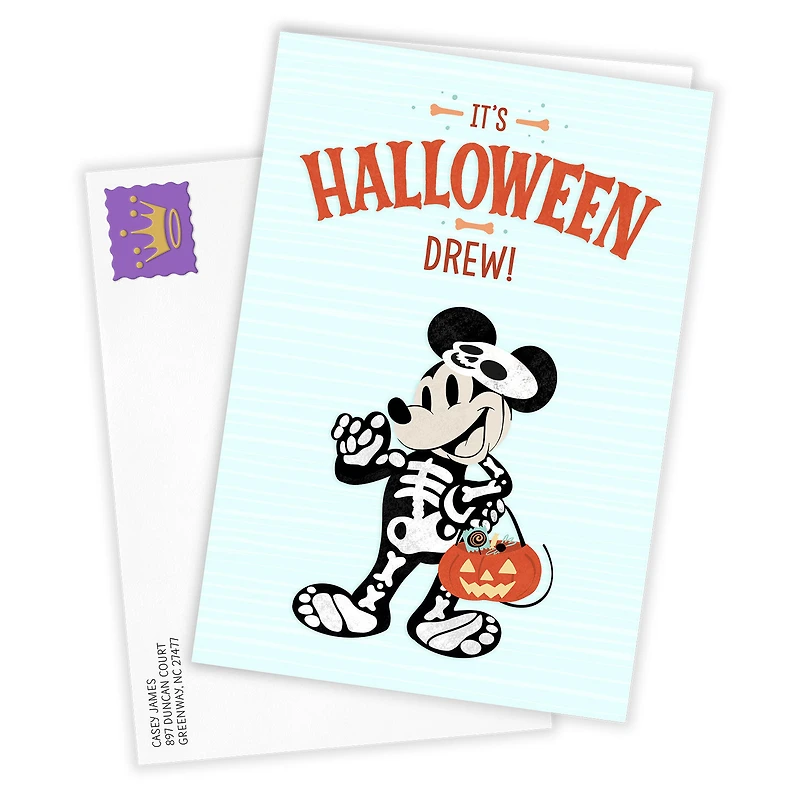 Disney Mickey Mouse Skeleton Custom Halloween Card for only USD 4.99 | Hallmark