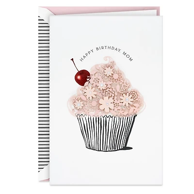 Floral Pink Cupcake Birthday Card for Mom for only USD 8.59 | Hallmark