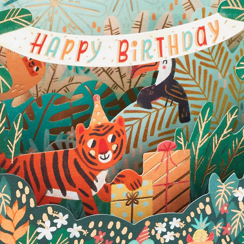 Go Wild Jungle Animals 3D Pop-Up Birthday Card for Kids for only USD 6.99 | Hallmark