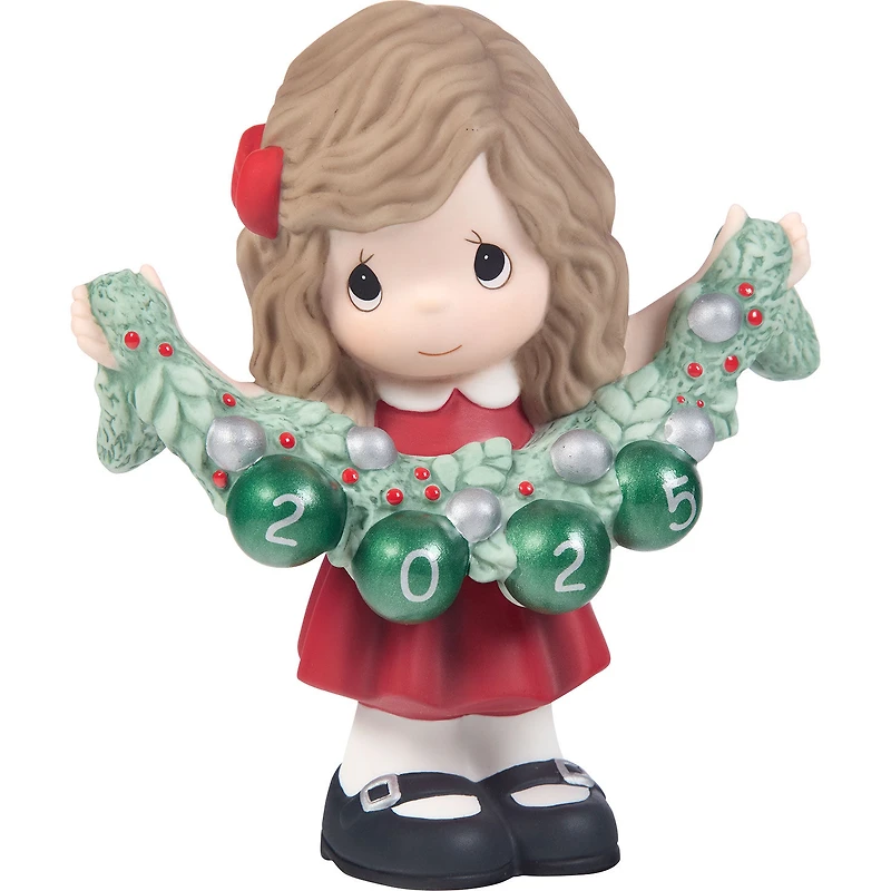 Precious Moments Deck the Halls 2025 Girl Figurine, 4.7" for only USD 54.99 | Hallmark