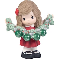 Precious Moments Deck the Halls 2025 Girl Figurine, 4.7" for only USD 54.99 | Hallmark