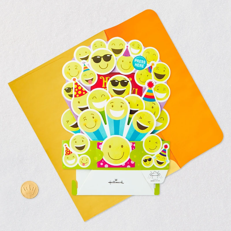 Smiley Face Musical 3D Pop-Up Birthday Card With Light for only USD 9.99 | Hallmark