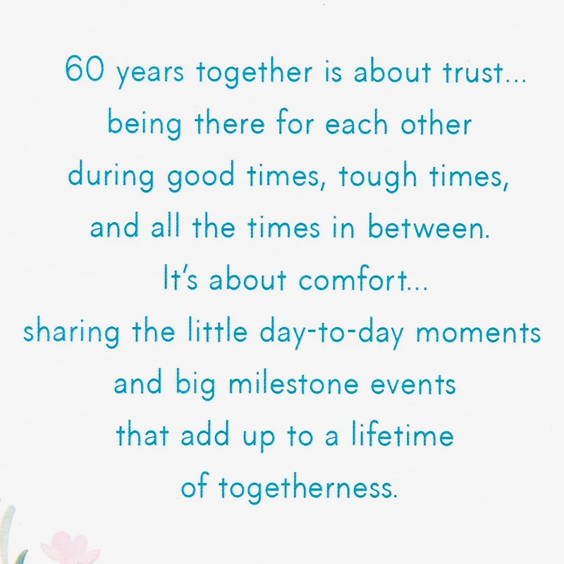 A Lifetime of Love 60th Anniversary Card for only USD 5.99 | Hallmark