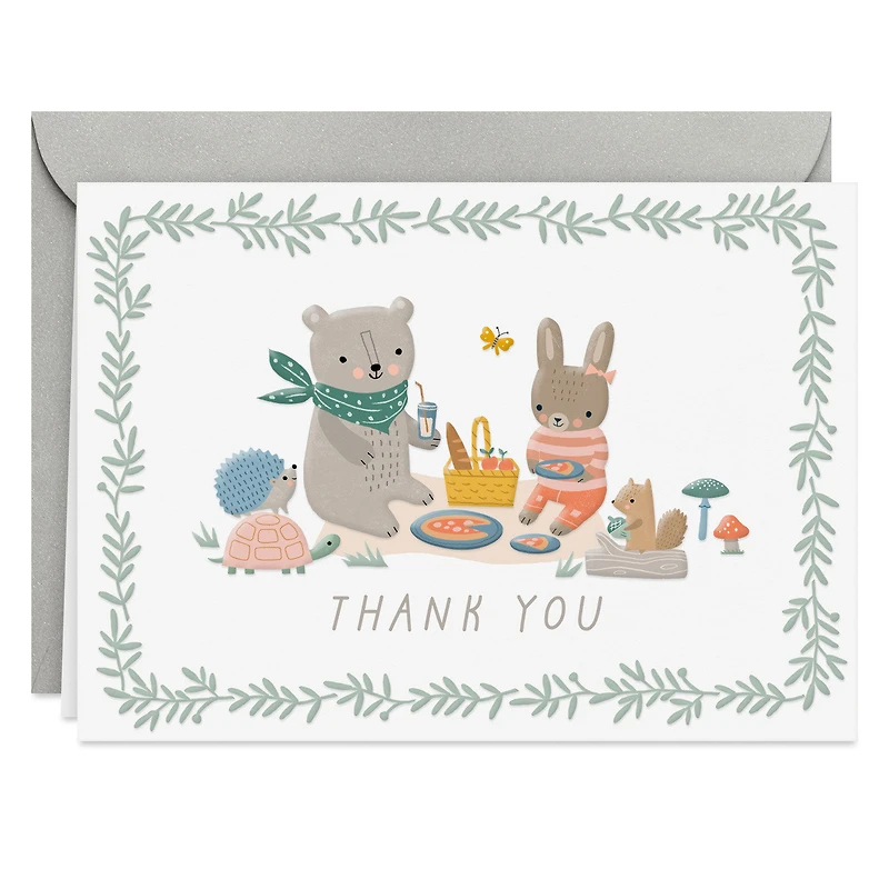 Bear and Bunny Picnic Blank Baby Thank You Notes, Pack of 10 for only USD 6.99 | Hallmark