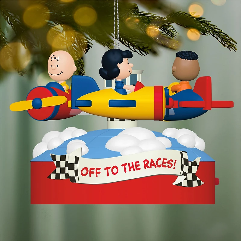 The Peanuts® Gang Off to the Races! Musical Ornament With Motion for only USD 52.99 | Hallmark