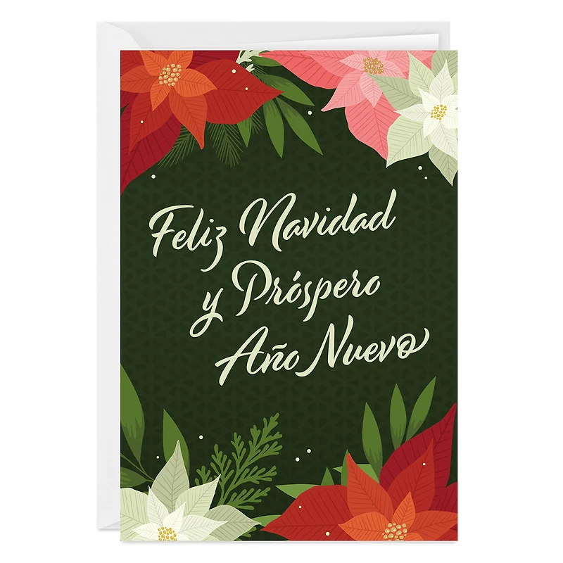 Feliz Navidad Poinsettias Spanish-Language Custom Christmas Card for only USD 4.99 | Hallmark