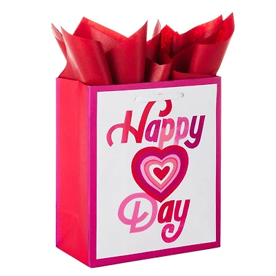6.5" Happy Heart Day Small Valentine's Day Gift Bag With Tissue Paper for only USD 5.99 | Hallmark