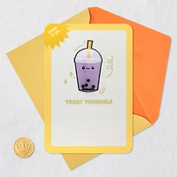 Treat Yourself Boba Tea Confetti Shaker Birthday Card for only USD 7.99 | Hallmark