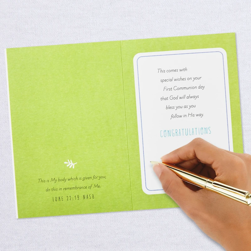Wreath and Cross Religious First Communion Card for only USD 4.59 | Hallmark