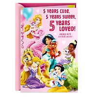 Disney Princesses Palace Pets 5th Birthday Card With Stickers for Her for only USD 3.99 | Hallmark