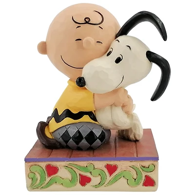Jim Shore Charlie Brown Hugging Snoopy Figurine, 4.5" for only USD 62.00 | Hallmark