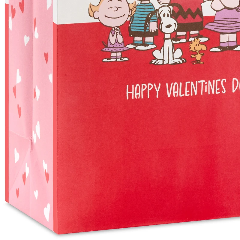 9.6" Peanuts® Gang on Red and White Medium Valentine's Day Gift Bag for only USD 3.49 | Hallmark