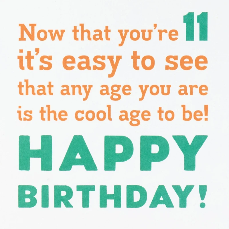 You're One Cool Kid 11th Birthday Card for only USD 4.99 | Hallmark