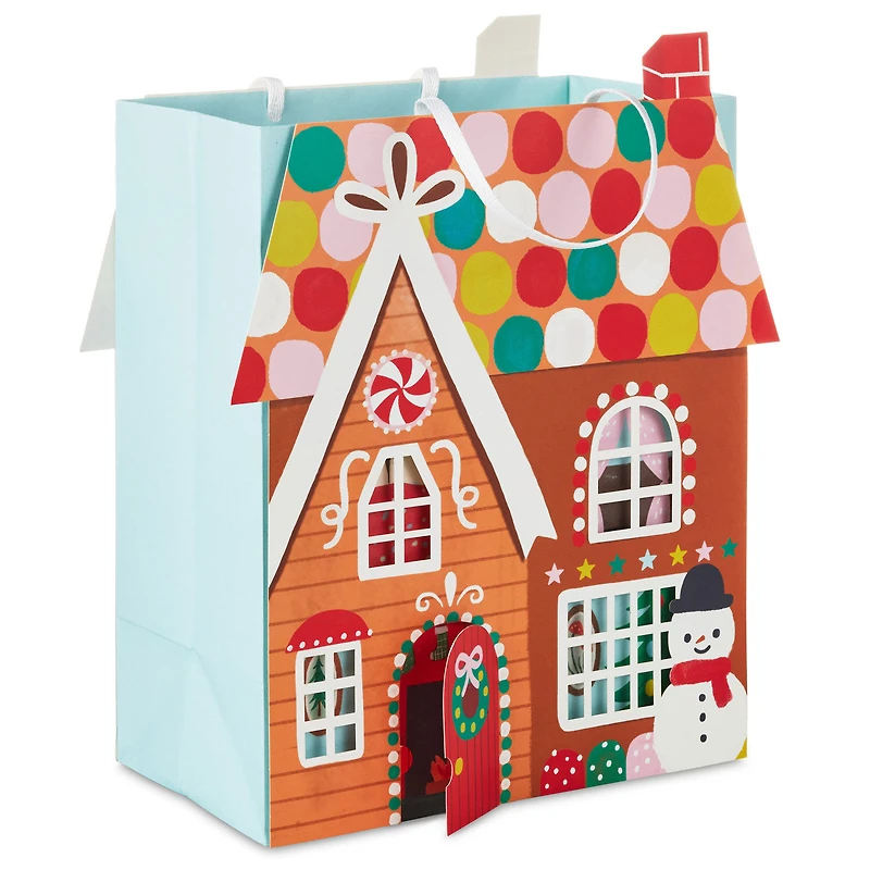 9.6" Gingerbread House Medium Christmas Gift Bag for only USD 3.99 | Hallmark