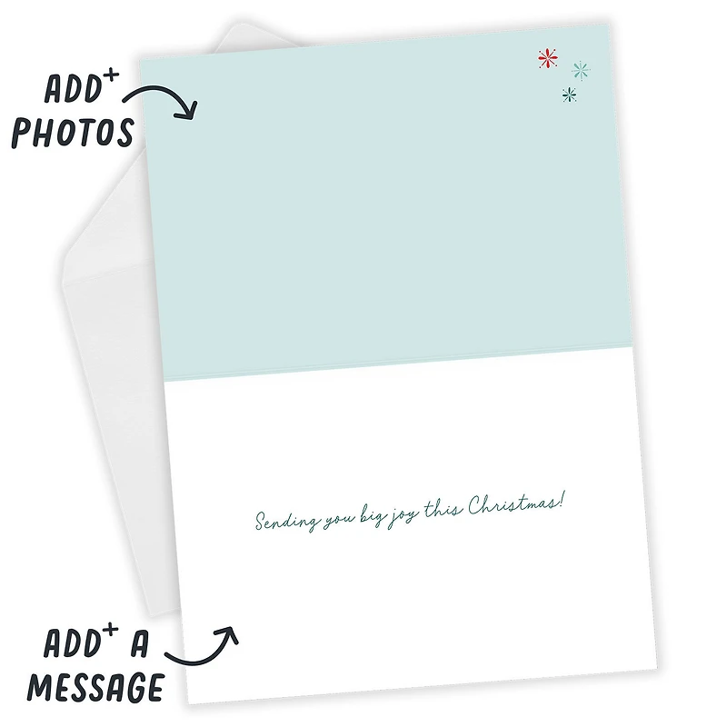 Joy and Snowflakes Custom Christmas Card for only USD 4.99 | Hallmark