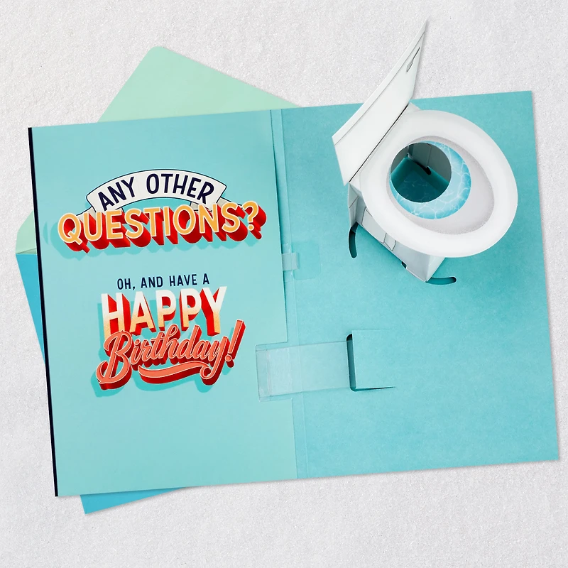 Any Other Questions Funny Pop-Up Birthday Card With Sound for only USD 8.99 | Hallmark