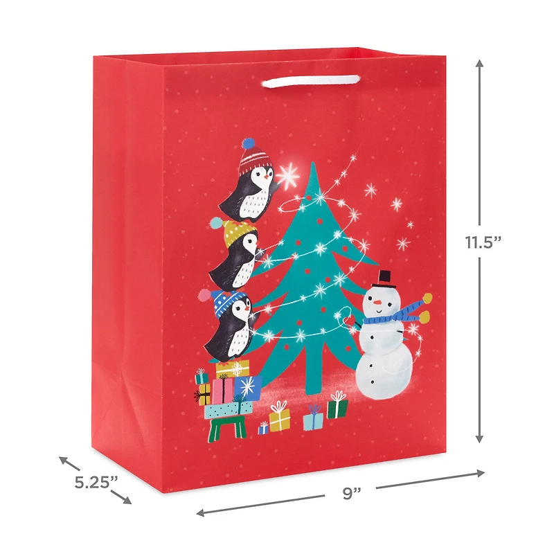 11.5" Penguin Holiday Fun 2-Pack Large Gift Bag Bundle for only USD 6.99 | Hallmark
