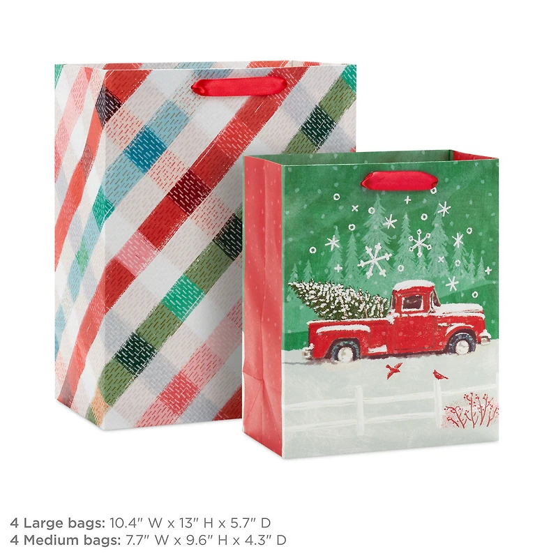 Home for the Holidays 8-Pack Assorted Medium and Large Gift Bag Bundle for only USD 15.99 | Hallmark