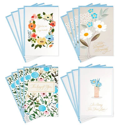 Peaceful Flowers Boxed Sympathy Cards Assortment, Pack of 16 for only USD 9.99 | Hallmark