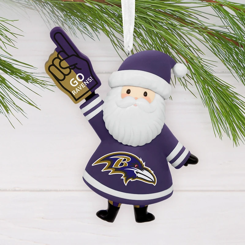 NFL Baltimore Ravens Santa Fan Hallmark Ornament for only USD 12.99 | Hallmark