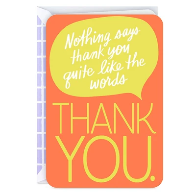 Orange and Yellow Word Bubble Thank You Card for only USD 2.99 | Hallmark