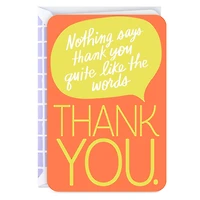 Orange and Yellow Word Bubble Thank You Card for only USD 2.99 | Hallmark