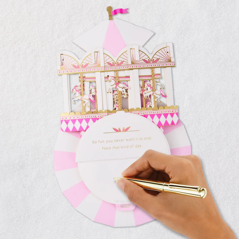 Carousel Ride Musical 3D Pop-Up Birthday Card With Motion for only USD 14.99 | Hallmark