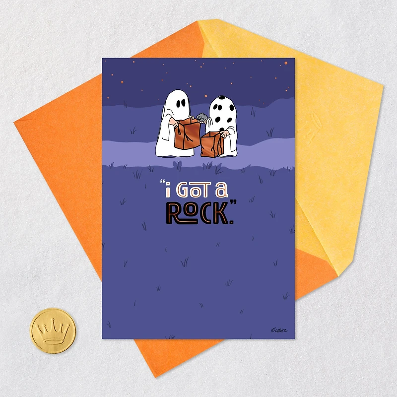 Peanuts® I Got a Rock Funny Halloween Card for only USD 3.29 | Hallmark