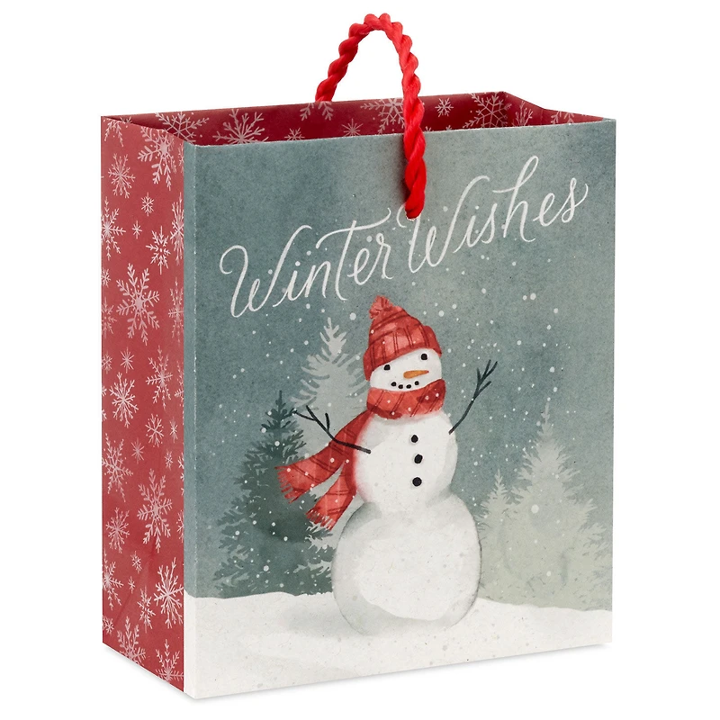 4.6" Winter Wishes Snowman Holiday Gift Card Holder Mini Bag for only USD 2.49 | Hallmark