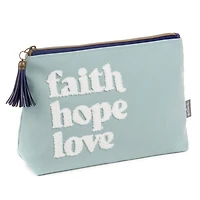 Faith, Hope, Love Blue Canvas Pouch for only USD 19.99 | Hallmark