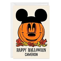 Disney Mickey Mouse Ears Pumpkin Custom Halloween Card for only USD 4.99 | Hallmark