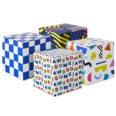 4" Modern Neon Patterns Assorted Treat Boxes With Lids, Pack of 4 for only USD 5.99 | Hallmark
