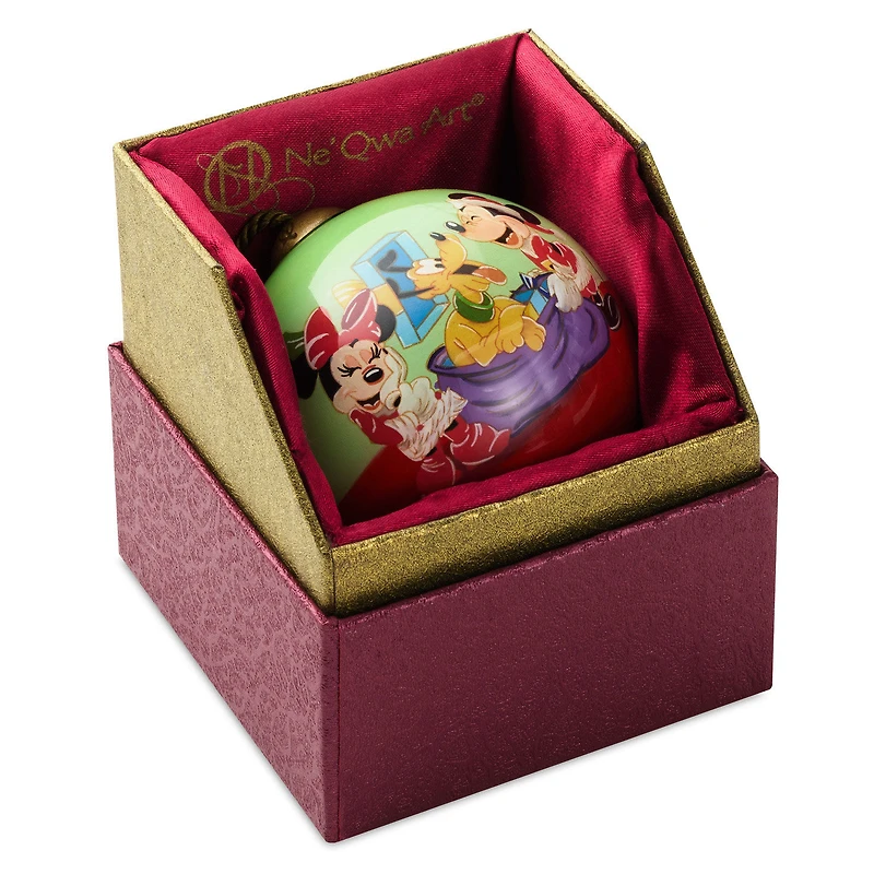 Disney Mickey and Friends Ne'Qwa Art® Hand-Painted Glass Hallmark Ornament for only USD 40.49 | Hallmark