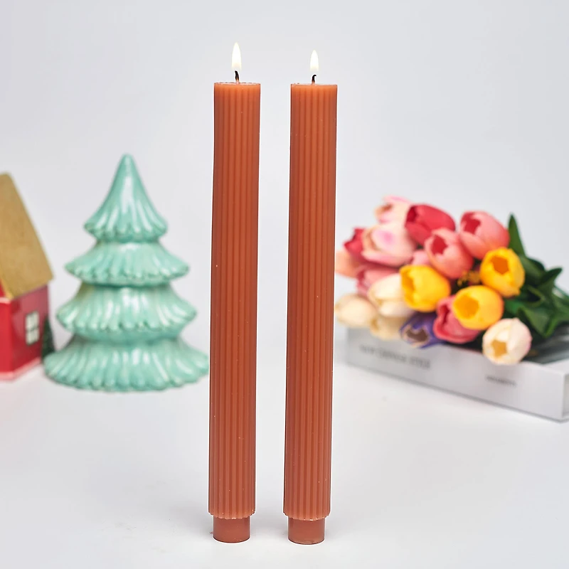 Orange Ridged Taper Candles, Set of 2 for only USD 9.99 | Hallmark