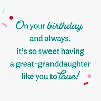 So Sweet to Love You Birthday Card for Great-Granddaughter for only USD 2.99 | Hallmark