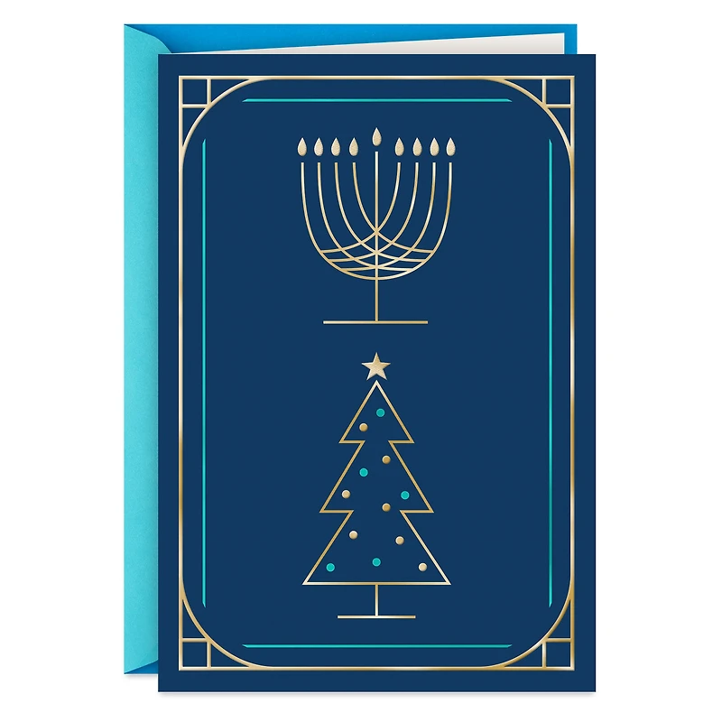 Happy Hanukkah and Merry Christmas Holiday Card for only USD 3.99 | Hallmark