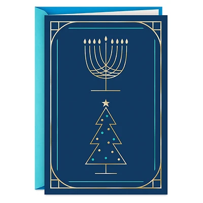Happy Hanukkah and Merry Christmas Holiday Card for only USD 3.99 | Hallmark