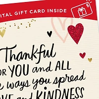 Thankful for You Gift Card Greeting Valentine's Day Card for only USD 4.99 | Hallmark