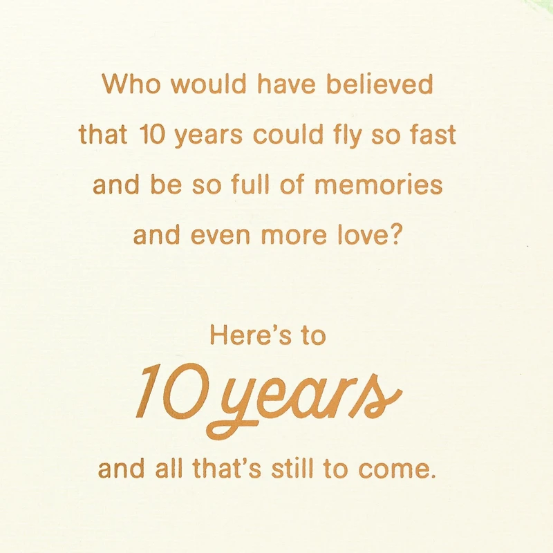 Here's to All That's Still to Come 10th Anniversary Card for only USD 5.59 | Hallmark